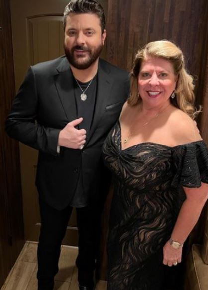 Becky Harris with her star son Chris Young